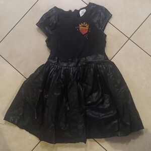 Disney descendents Black Kids Dress with Heart and Crown Design Size 5/6
